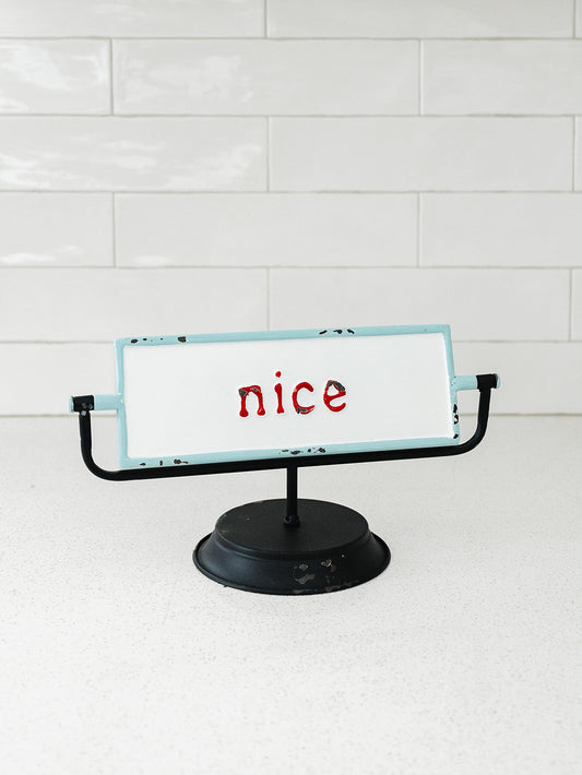 Naughty Nice Flip Sign