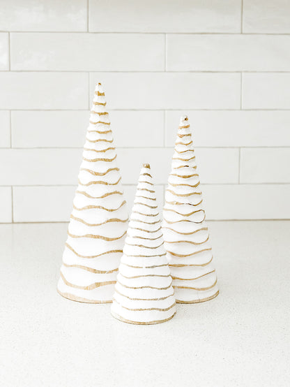 Natural and White Curvy Tree - 3 Sizes