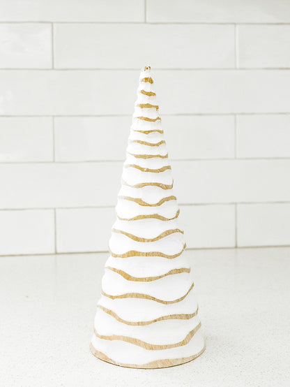Natural and White Curvy Tree - 3 Sizes