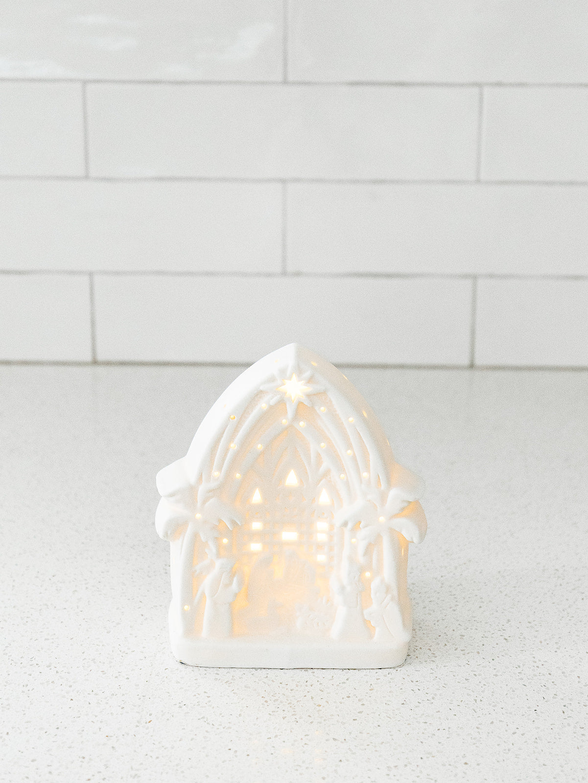 Lighted Tabletop Nativity - 5.8"
