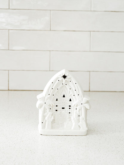 Lighted Tabletop Nativity - 5.8"