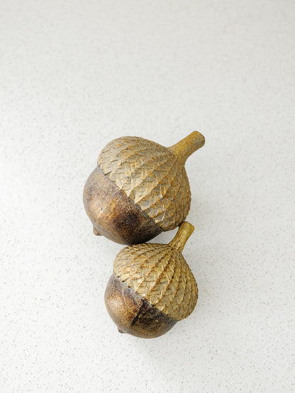 Gold Gilded Acorn - 2 Sizes