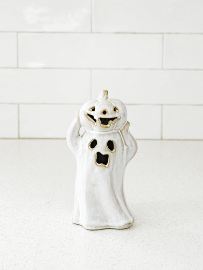 Lighted Pumpkin Ghost