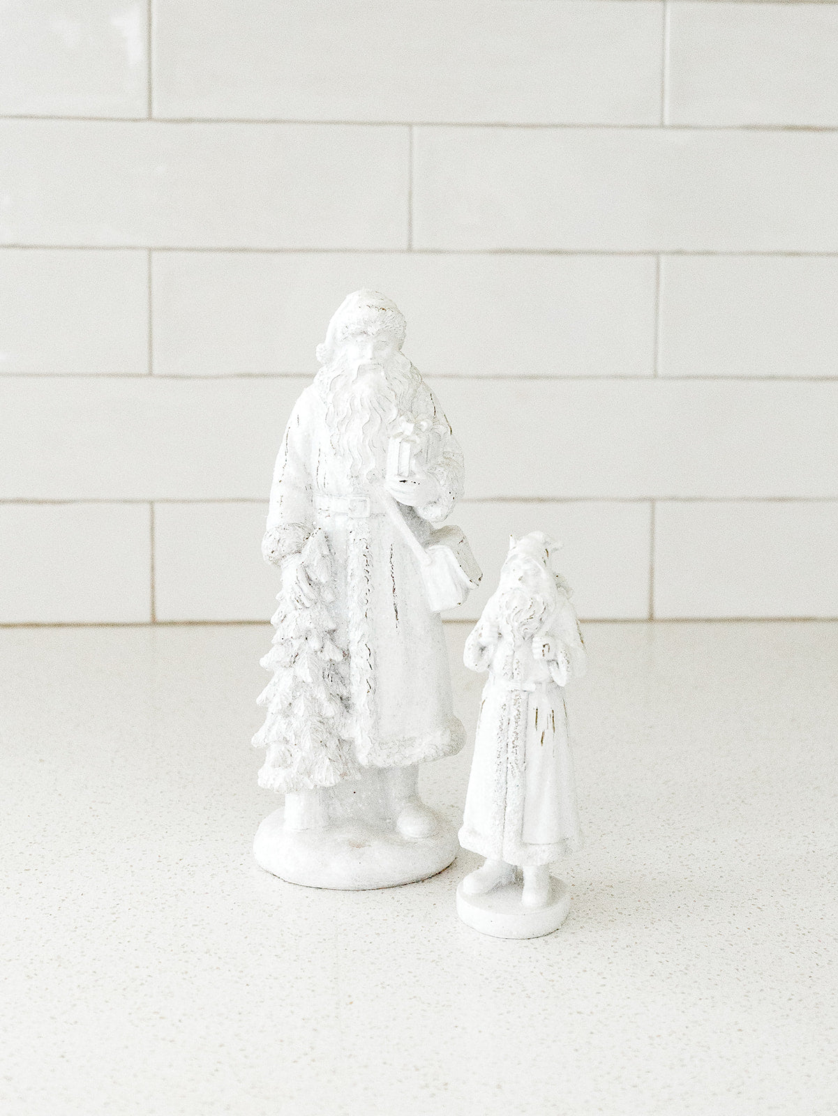 White Glittered Santa - 2 Styles