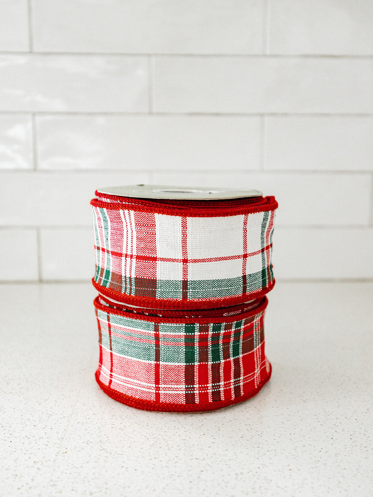 Red and Green Plaid Ribbon