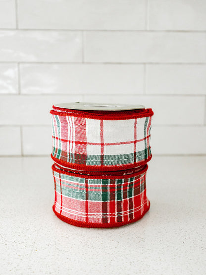 Red and Green Plaid Ribbon