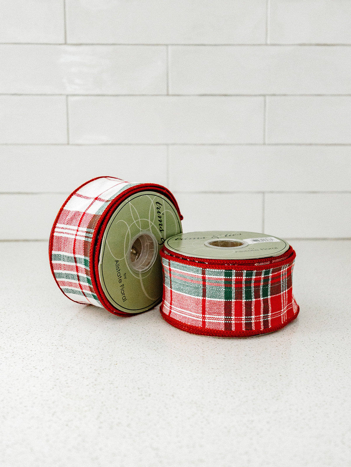 Red and Green Plaid Ribbon