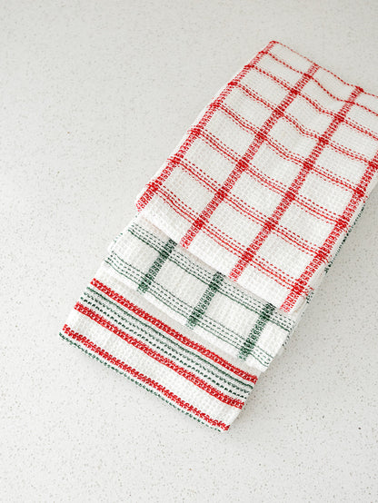 Christmas Waffle Tea Towel - 3 Styles