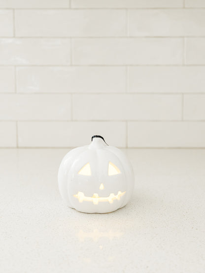 White LED Jack O Lantern - 3 Styles