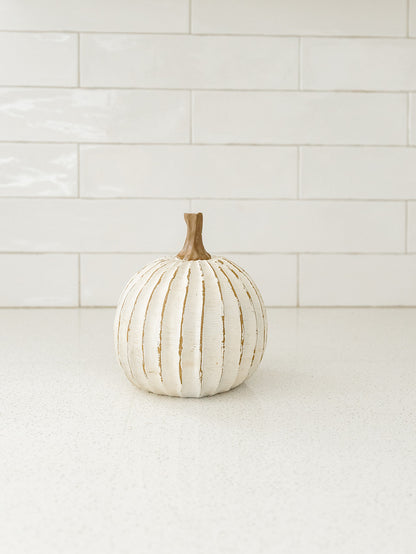 Whitewashed Pumpkin - 3 Sizes