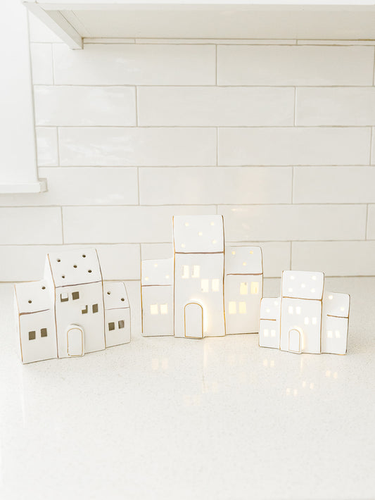 Zermatt LED Porcelain House - 3 Sizes