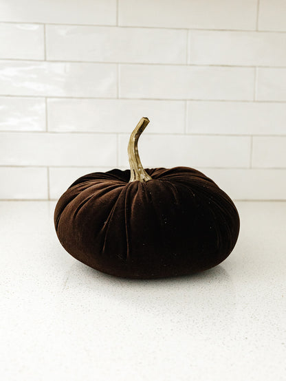 Brown Velvet Pumpkin