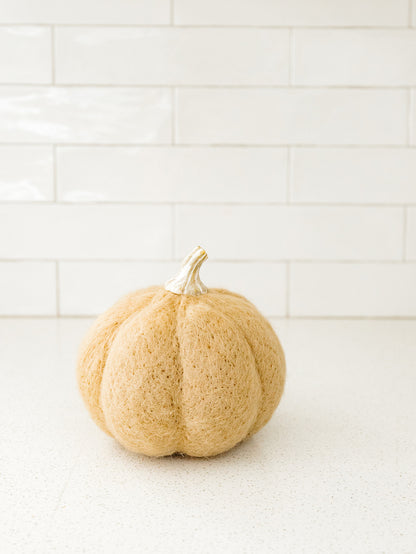 Felt Pumpkin - Tan
