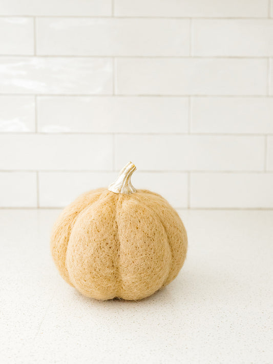 Felt Pumpkin - Tan