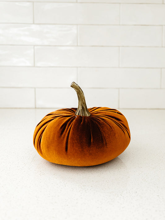 Rust Velvet Pumpkin - 6.25"