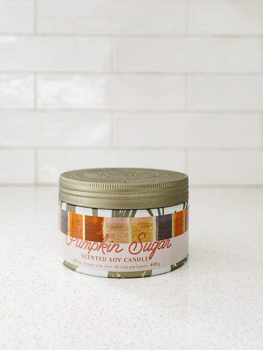 Pumpkin Sugar Tin Candle