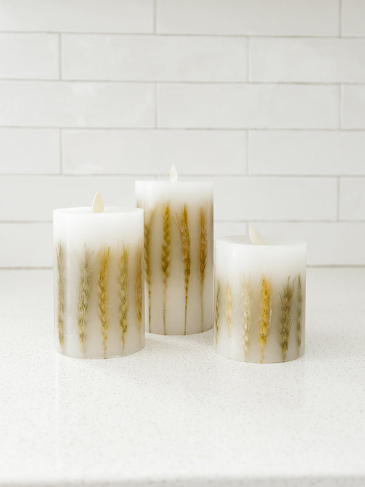 Luminara Wheat Candle - 2 Sizes