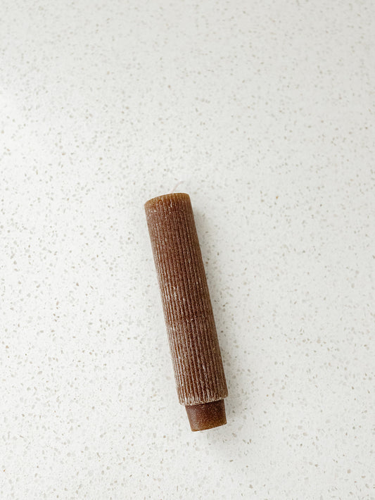 Brown Pleated Candles - 5"