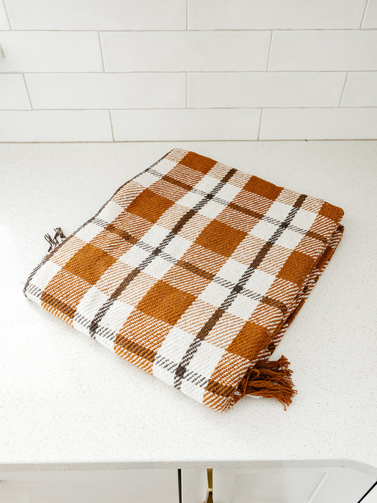 Fall Plaid Throw Blanket