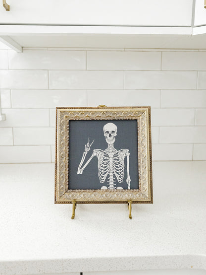 Halloween Skeleton Framed Art