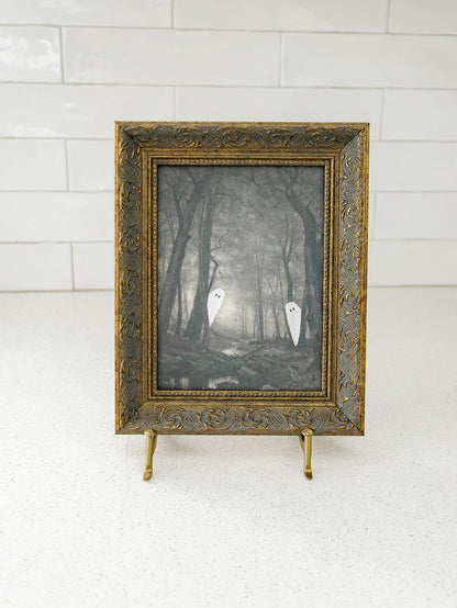 Halloween Peeking Ghost Framed Art