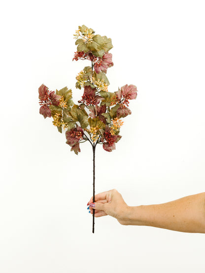 Burgundy and Green Danica Ivy Stem - 27"