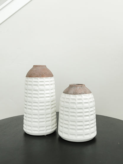 Unglazed Rim Vase - 2 Sizes