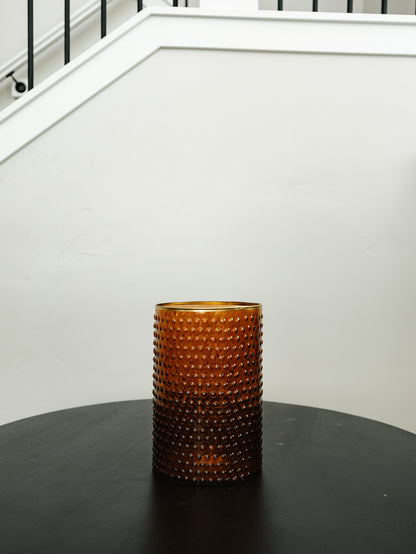 Brown Dot Embossed Vase with Gold Rim - 3 Sizes