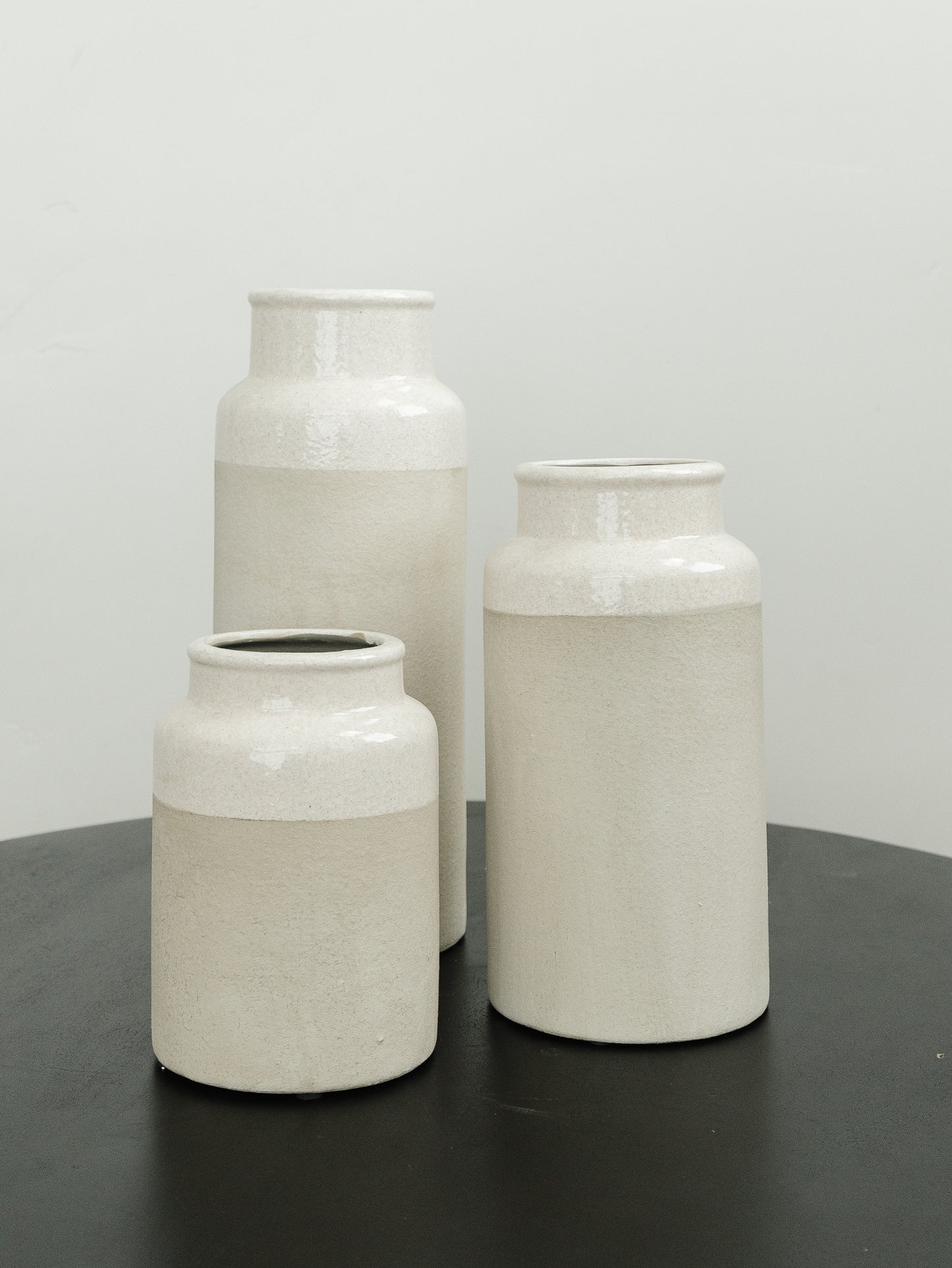 Cream Glazed Top Vase - 3 Sizes
