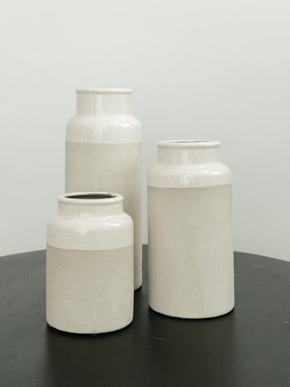 Cream Glazed Top Vase - 3 Sizes