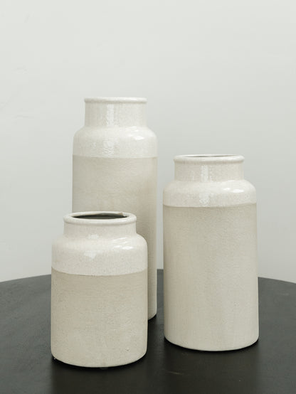 Cream Glazed Top Vase - 3 Sizes