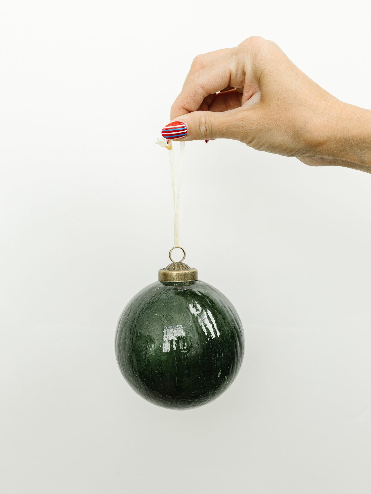Crackled Green Ornament - 3 styles