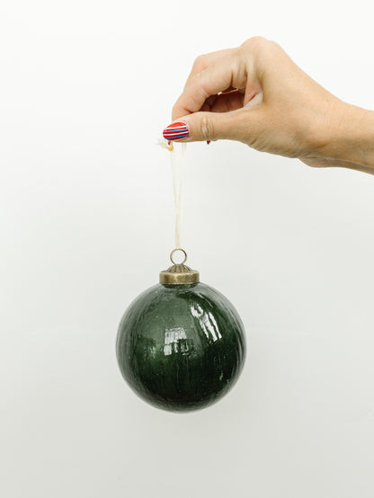 Crackled Green Ornament - 3 styles
