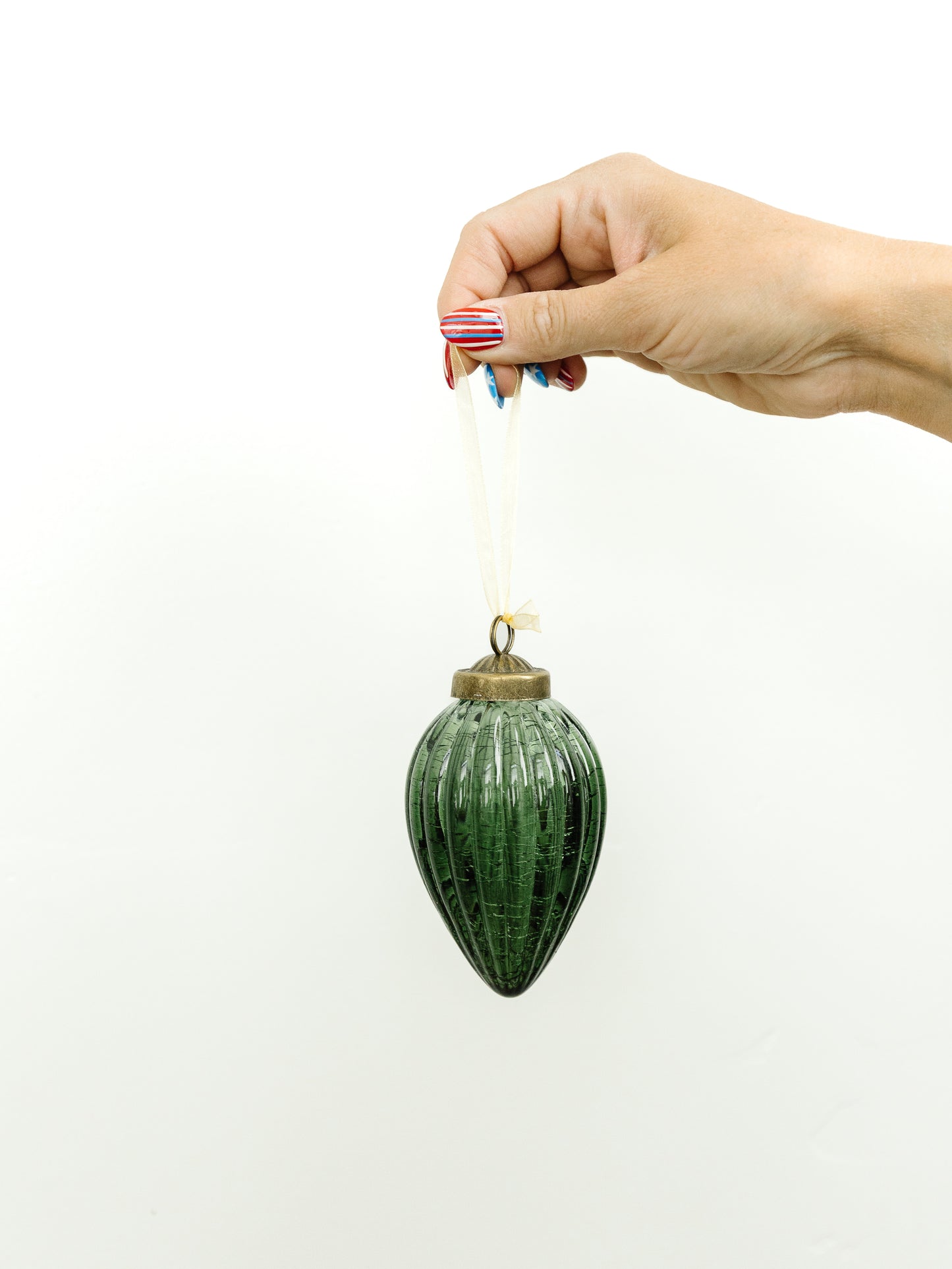Crackled Green Ornament - 3 styles