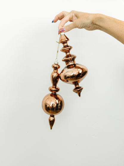 Copper Finial Ornament - 2 Styles - 10.5"