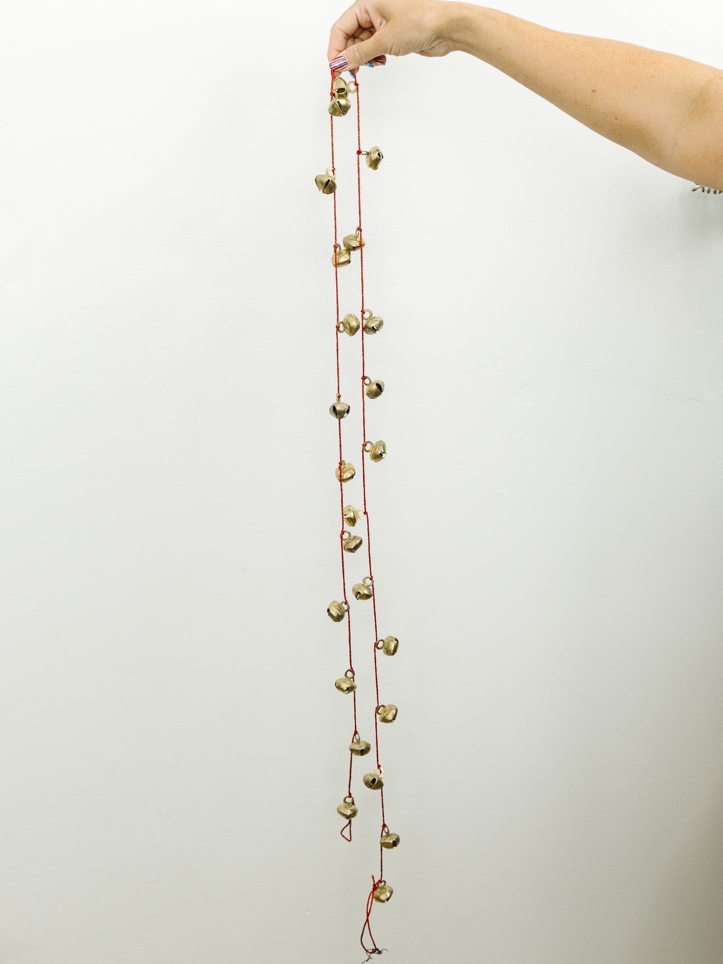 Bell Garland on Red Cord - 72"