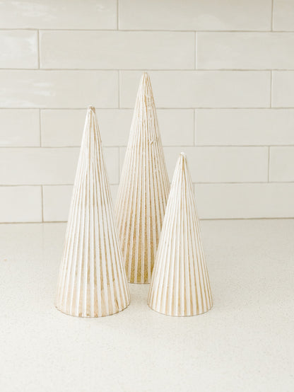 Natural and White Lined Tree - 3 Sizes