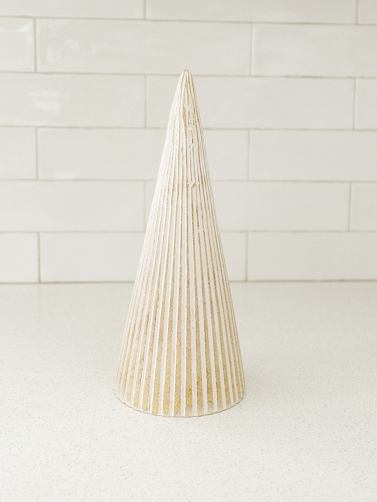 Natural and White Lined Tree - 3 Sizes