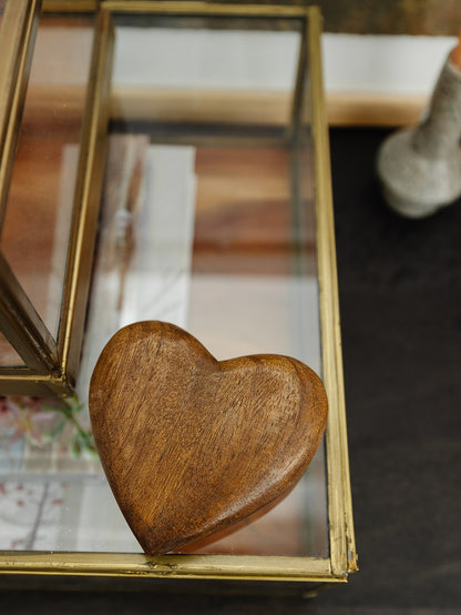 Hand Carved Mango Wood Heart