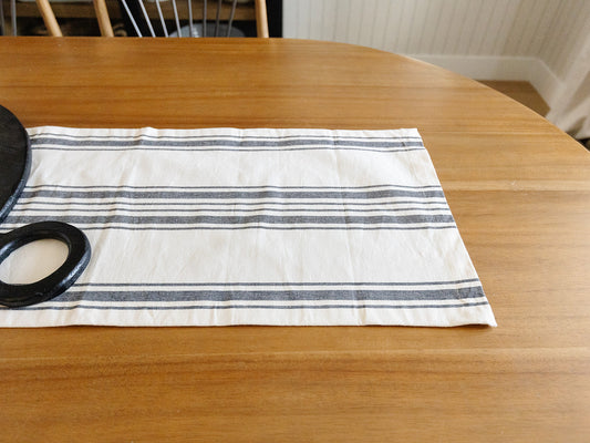 Black Stripe Table Runner