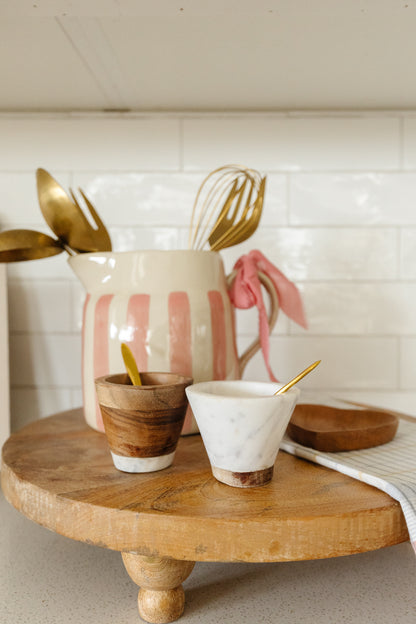 Marble and Mango Pinch Pots - Set of 2