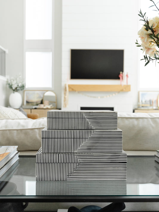 Black Pinstripe Box