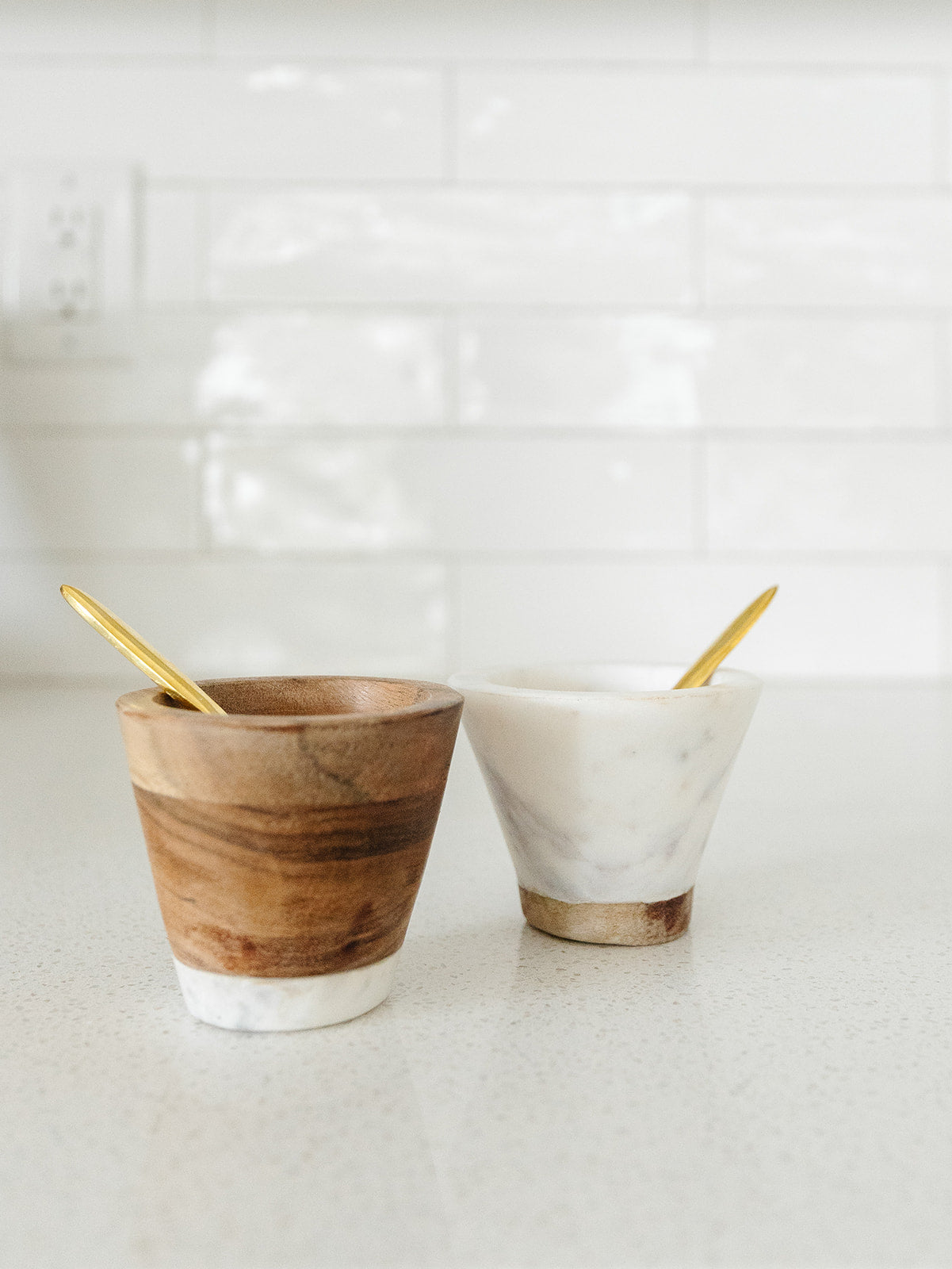 Marble and Mango Pinch Pots - Set of 2