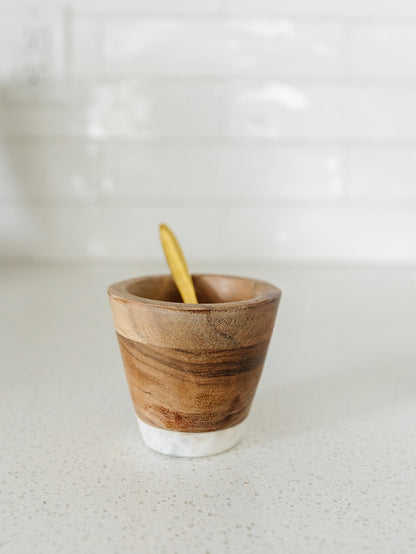 Marble and Mango Pinch Pots - Set of 2