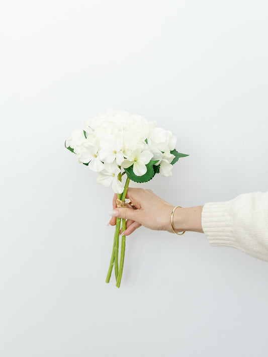 Real Touch Hydrangea Bundle in White