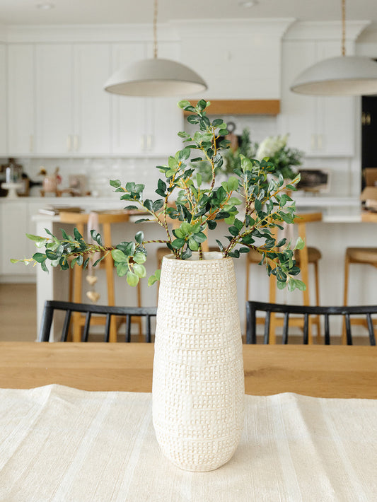 White Stoneware Vase