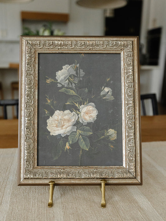 White Roses Framed Art