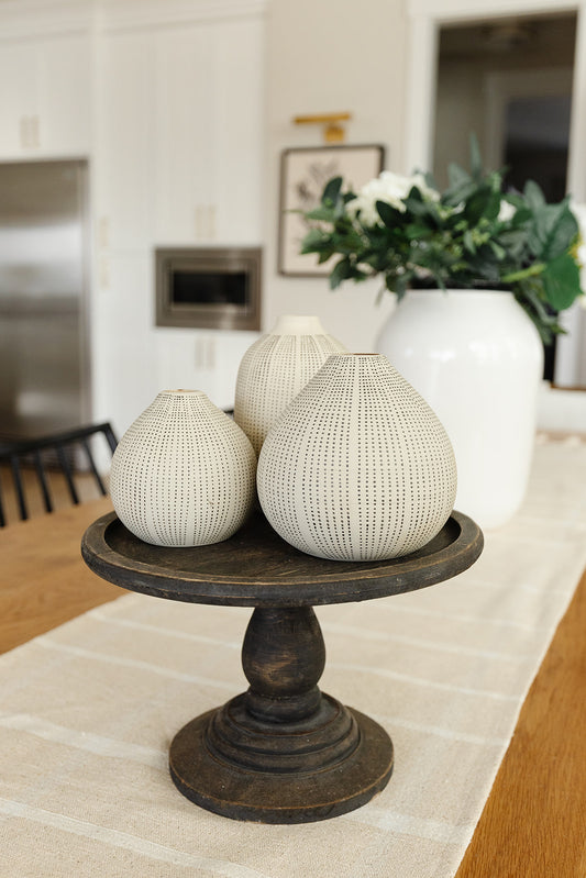 Stoneware Textured Vase -3 Styles