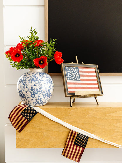 Rustic American Flag Art