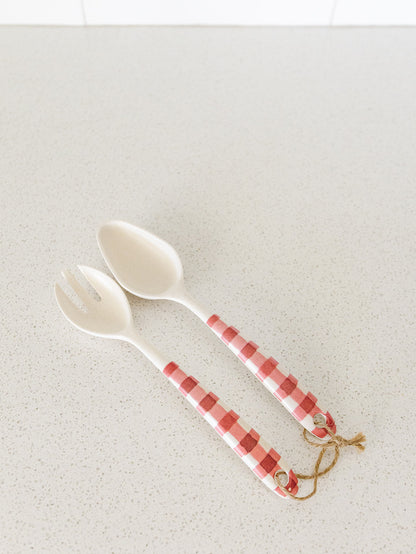 Red Gingham Serving Set
